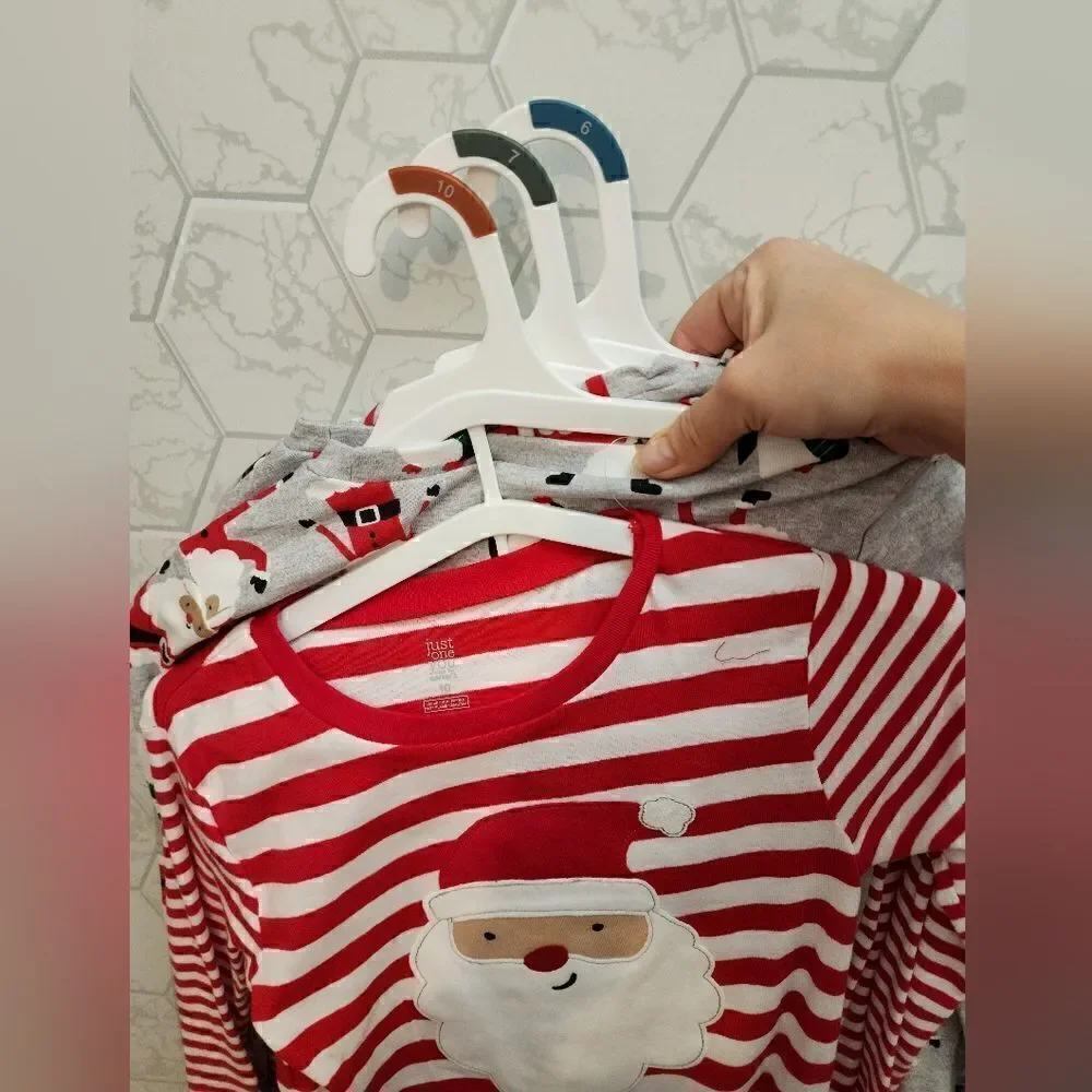 New baby Boy's Santa Christmas pajamas bundle